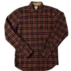 Filson Rustic Oxford Shirt Copper/ Black Long sleeve cotton size XS New